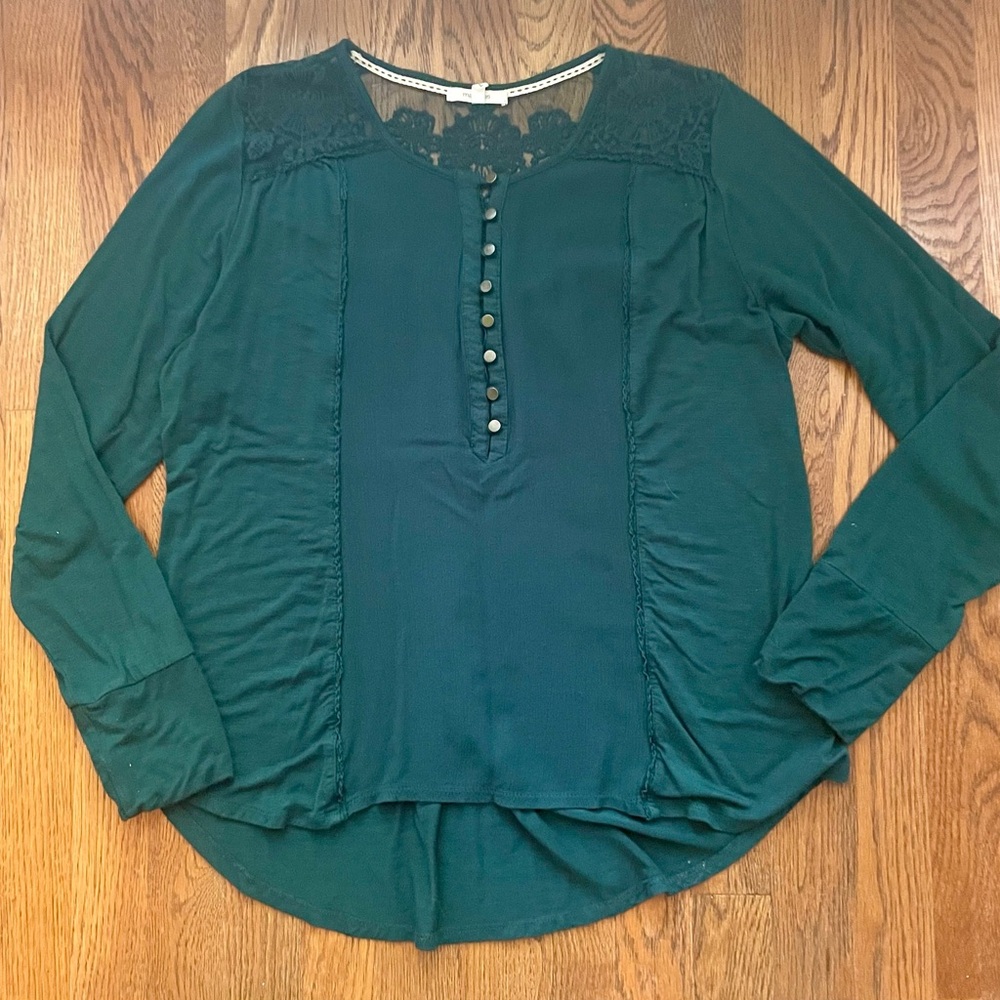 Maurice’s Lace Back Long Sleeve Blouse